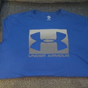 Under Armour Blue and Gray Short Sleeve Tee